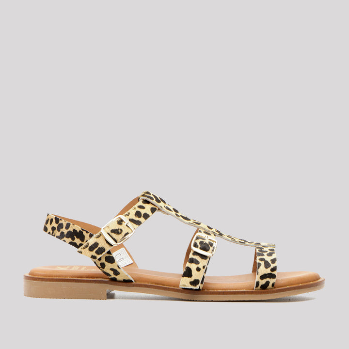 SANDALIA ROMANA LEOPARDO PIEL