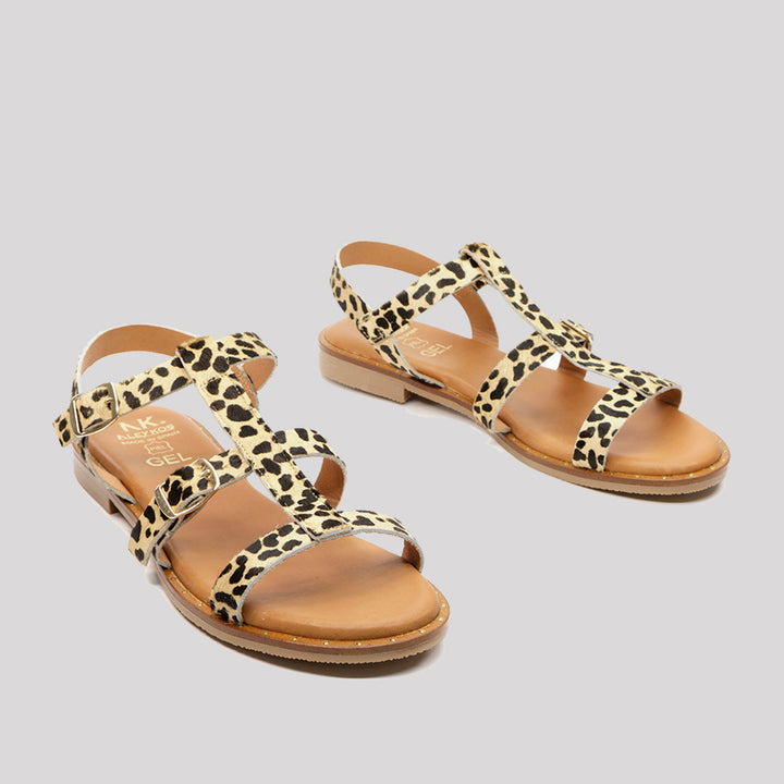 SANDALIA ROMANA LEOPARDO PIEL