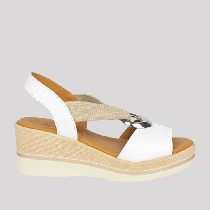 SANDALIA CUÑA HEBILLA ELASTICA