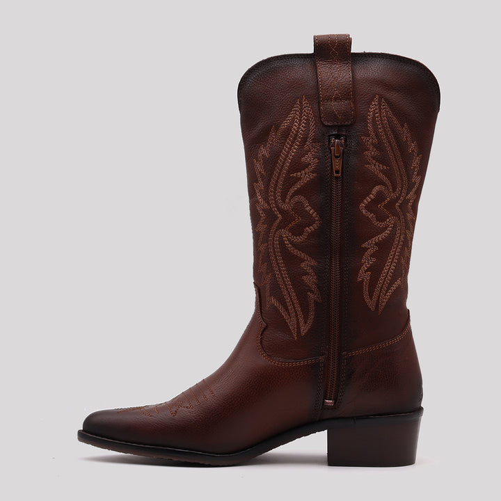 CAMPERA PIEL BORDADOS