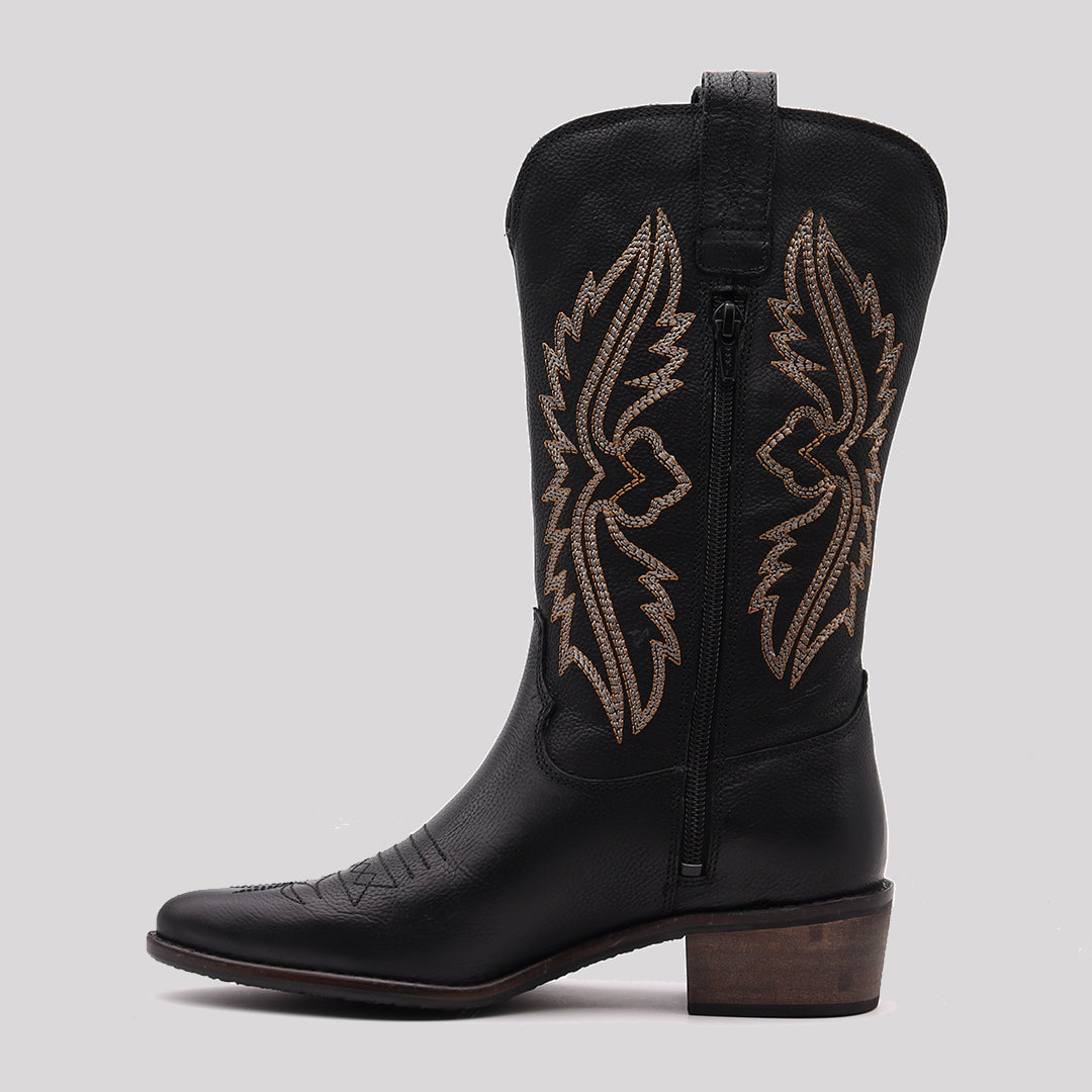 CAMPERA PIEL BORDADOS