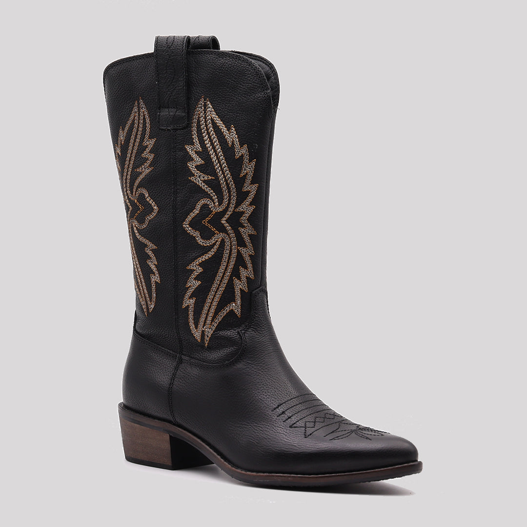 CAMPERA PIEL BORDADOS