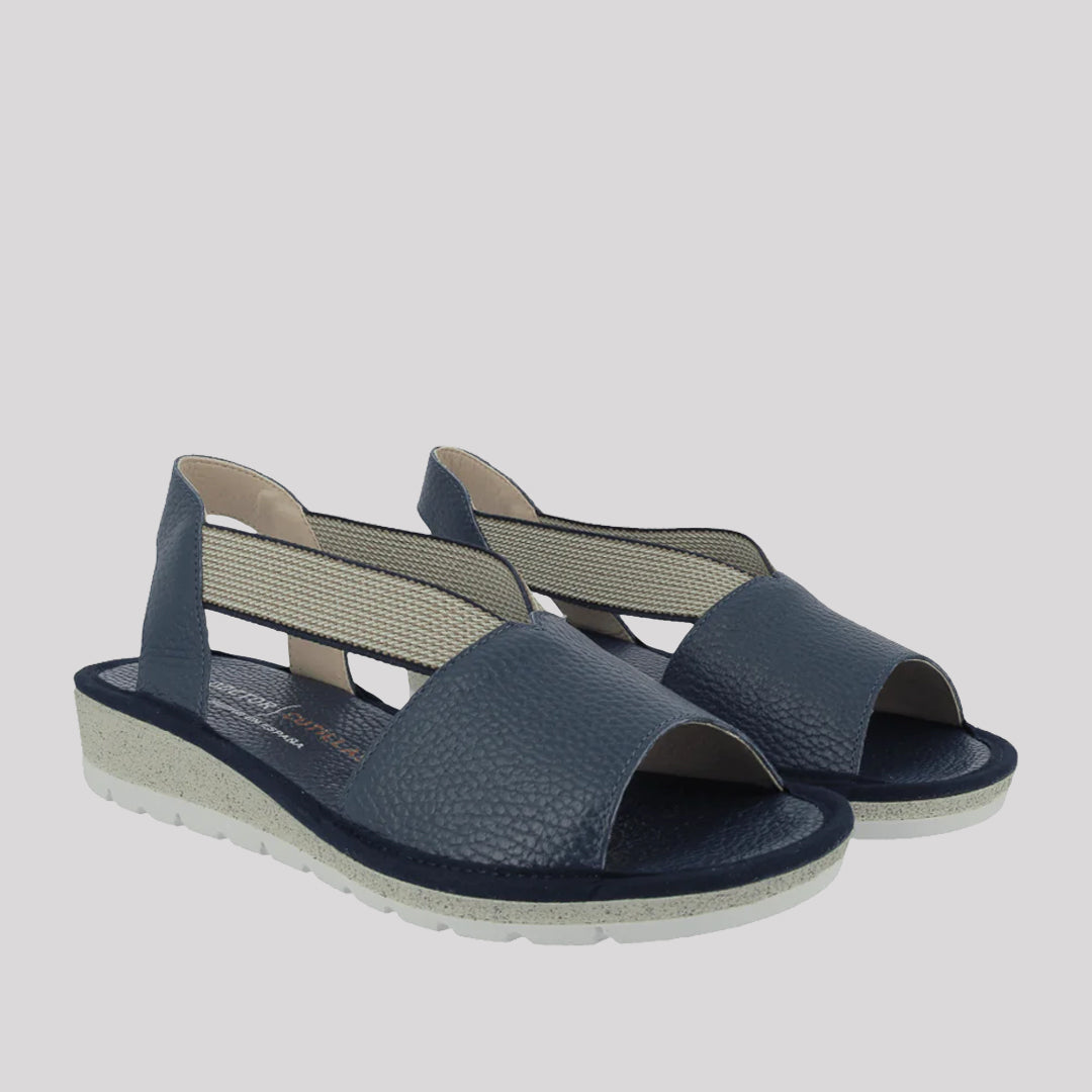 SANDALIA CAMPING PIEL 1/2 CUÑA