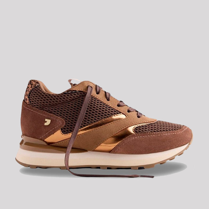 KEEWATIN - ZAPATILLA PIEL Y REJILLA CUÑA