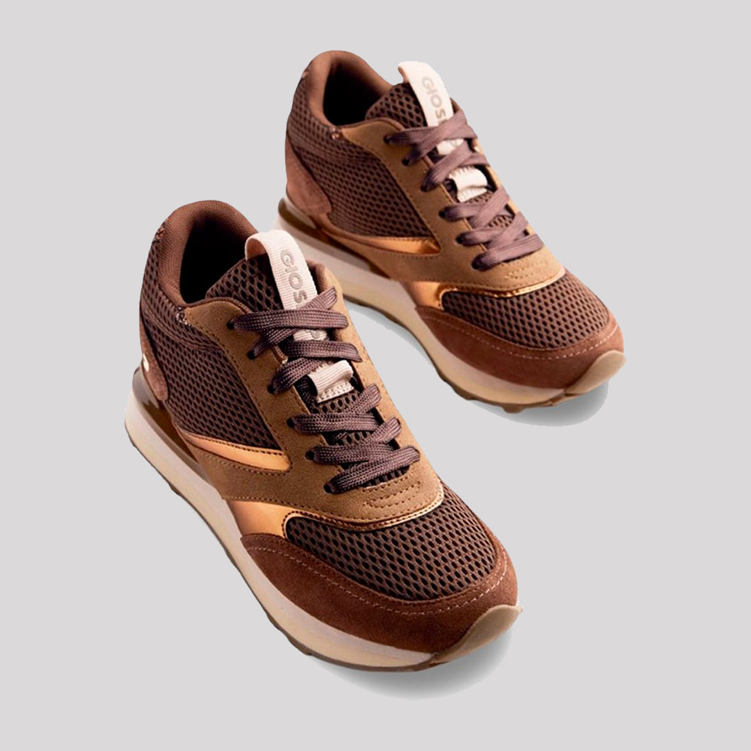 KEEWATIN - ZAPATILLA PIEL Y REJILLA CUÑA